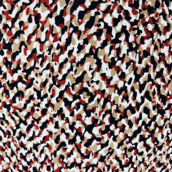 Liz Claiborne Womans Sz 2X Plus Blouse Abstract Brown Top 3/4 Sleeve - Picture 8 of 8